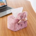 thumbnail image 3 of Tissue Holder Decorative, Cute Tissue Box Cover, Fluffy Plush Cover, Home décor, Office Desk Decoration, car Accessories, Bunny, Rabbit, 3 of 7