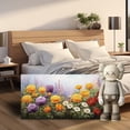 thumbnail image 4 of Colorful Wildflower Floral Wall Art, Purple Yellow Red Poppy Daisy Flower Field Landscape Canvas Picture, 40x20 Inch Botanical Nature Artwork for Living Room Bedroom Home Decor, 4 of 9