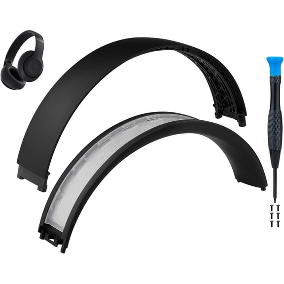 SOULWIT Replacement Headband Cover for Beats Studio Pro Noise Cancelling Headphones, Headstrap Pad Repair Part with Durable Silicone and Nylon - Black