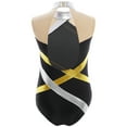 thumbnail image 2 of iiniim Kids Girls Athletic Dance Gymnastic Leotards One Piece Ballet Bodysuit Sleeveless Unitard Dance Wear Gold 14, 2 of 7