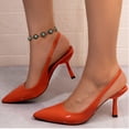 thumbnail image 6 of CHICVOMEY Women Kitten Heels Pointed Toe Slip-Resistant Adjustable Slingback Strap Comfortable 3.55in Sexy Womens Heels for Party Banquet Stage Daily, 6 of 9