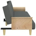 thumbnail image 3 of vidaXL Sofa Bed with Armrests Dark Grey Fabric, 3 of 5