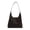Coffee, variant on Women's Faux Leather Tote Bag Top Handle Shoulder Bags Large Capacity Soft Vegan Crossbody Handbag Underarm White