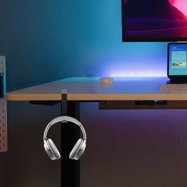 RENACLIPY 1Ud Soporte Para Auriculares De Metal Negro Para Montaje En Pared Uso En Casa