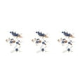 thumbnail image 3 of Sonducket 4 piezas de peinetas de flores de boda tocados conjunto elegante hermoso tocado de novia accesorio de joyería de moda gema azul Type1 NO1, 3 of 6