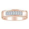 thumbnail image 2 of AFFY 0.66 Carat (Cttw) Baguette Shape White Natural Diamond Men's Engagement Wedding Band Ring 14k Solid Rose Gold Ring Size-10.5, 2 of 3