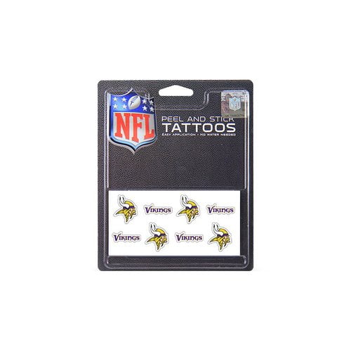 NFL Minnesota Vikings Tattoo Set, 8-Piece - Walmart.com