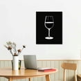 thumbnail image 3 of COMIO Coffee Wine Black White Poster and Print Simplicity Wall Art Canvas Painting Minimalist Picture Kitchen Dining Room Decor, 3 of 5