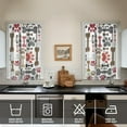 thumbnail image 2 of Funny Canine Kitchen Curtains 2 Panels - 27.5x39 Inch Puppy & Paw Design, Farmhouse Tier Curtains with Rod Pocket for Small Windows, 2 of 4