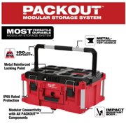 Milwaukee - PACKOUT 22 in. Large Portable Tool Box Fits Modular Storage System