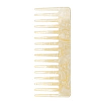 Unique Bargains 1 Pc Sixteen-tooth Rectangular Hair Comb Yellow Acetate Sheet