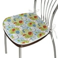 thumbnail image 3 of Funky Dining Chair Pad, Whimsical Fun Pattern with Random Swirls Spirals Color Spots and Little Heart Shapes, Water Resistant Pillow with Straps for Seats, 8 Pieces Set, Multicolor, by Ambesonne, 3 of 5