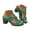 Green, variant on Women's Platform Sandals Ankle Strap Open Toe Chunky Mid Heel Slip on Casual Summer Slippers