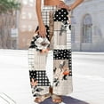 thumbnail image 6 of TMOYZQ Palazzo Pants for Women 2025, Elastic High Waisted Boho Casual Loose Wide Leg Pants Plus Size Print Baggy Lounge Trouser Pants on Clearance, 6 of 6