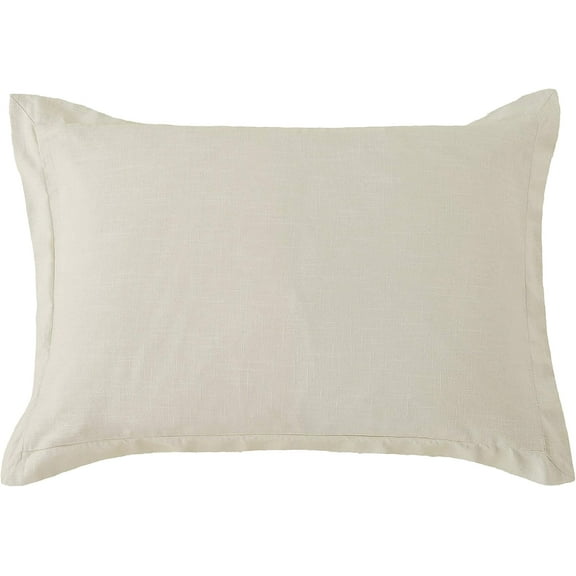 HiEnd Accents Hera Washed Linen Tailored Pillow Sham, King, 21x34 inch