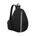 thumbnail image 2 of DYNWAVECA Tennis Racket Bag Tennis Backpack Multipurpose Waterproof Quilted Badminton Racquet Bag Rucksack Daypack for Training Outdoor Black, 2 of 9