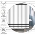 thumbnail image 4 of Striped Shower Curtain for Bathroom Minimalism Style Shower Curtain Set Black and White Stripes Shower Curtains Dormitory Cubicle Waterproof Fabric Shower Curtain with Hooks 72x72 Inches, 4 of 6