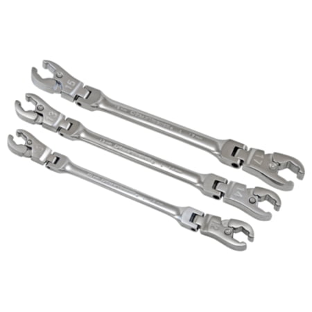 OEMTOOLS 22060 Ratcheting Wrench Set SAE 3 Piece Flare Nut 