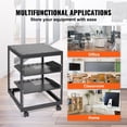 thumbnail image 5 of Adjustable Depth 12U Open Frame Server Rack, 4 Post AV Rack with Casters for IT Equipment, Wall Mount or Free Standing Network Rack for Routers Modems, 5 of 8