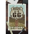 thumbnail image 2 of Pasadena, California, Route 66, Letterpress (12x18 Wall Art Poster, Room Decor), 2 of 3