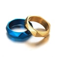 thumbnail image 6 of Stainless Steel Diamond Cut Ring Blue Jewelry For Men And Women Sizes 6 7 8 9 10 11 12 Durable Everyday Wear Accessory, 6 of 7