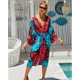 thumbnail image 2 of EDOLYNSA Tie-dye Kimono Cover-up for Women Open Front Summer Cardigan Long Sleeve Bathing Suit Coverups, 2 of 7