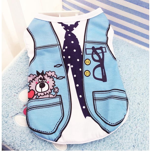 Chaleco para mascotas, chaleco de primavera y verano, oso de peluche, ropa hermosa para perros, ropa para gatos, chaleco de malla, ropa transpirable para mascotas, ropa para cachorros Dengxun unisex