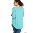 thumbnail image 5 of Zenana Plus Size Relaxed Fit Long Sleeve Round Neck & Hem Jersey Tee Shirt Top, 5 of 5