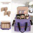 thumbnail image 2 of Bolsa de maquillaje LUXJA Large Travel con 3 fundas extraíbles, color morado, 2 of 8