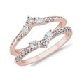 thumbnail image 1 of 0,40 Ct T.p. Rond Véritable Diamond Nouvelle Conception Alliance Éternité pour Femmes Or Rose Massif 18K Taille 3,5, 1 of 7
