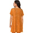 thumbnail image 2 of Bixox Orange Glitter2 Pattern Women's Nightgown, Soft & Breathable Sleepwear, Round Neck Knee-Length Pajama Dress,Loungewear for Home & Sleep, 2 of 7