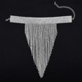 thumbnail image 4 of Gargantilla grande con borlas de cristal de lujo para mujer, boda india, oro, 4 of 5