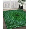 thumbnail image 3 of Ahgly Company Machine Washable Indoor Rectangle Transitional Dark Forest Green Area Rugs, 7' x 9', 3 of 7