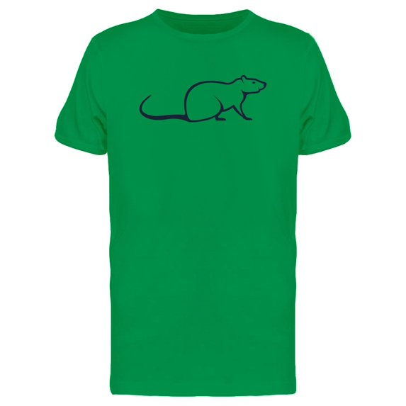 Silhouette Side On Grunge Rat Tee Men's -Image by Shutterstock