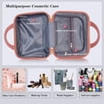 thumbnail image 4 of Estuche de viaje para maquillaje, bolsa organizadora de cosméticos dura, pequeña bolsa de maquillaje, caja Retro Mini ABS, Maleta de transporte para mujeres y niñas MFZFUKR CZMR-ST93-1, 4 of 7