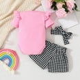 thumbnail image 4 of Staki Newborn Baby Girl Clothes Newborn Baby Girl Summer Outfits Cute Ruffle Sleeveless Romper Bodysuit Jumpsuit Tops Shorts Set 0-3M,6M,9M,12M,18M(Pink,3-6 Months), 4 of 8