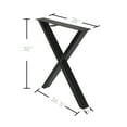 thumbnail image 5 of Home Soft Things X-Type Iron Solid Metal Furniture Table Legs 30" (2 pc), 5 of 5