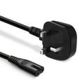 thumbnail image 2 of Power Cable UK 3 Pin Main Power Lead Plug to IEC C7 Figure 8 Cord (2M) (Black) Connector Power Supply Cable Wire Socket Jack Compatible w/ Apple TV, PS4, Philips Toshiba LG Sony Sharp TV, 2 of 5