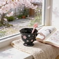 thumbnail image 1 of Ceramic Coffee Mug with Spoon | Floral Design Tea Cup with Heart Handle | Gift Box Included for Birthdays, Mother's Day, Holidays | Home, Office, Kitchen Drinkware Set, 1 of 6