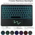 thumbnail image 3 of Pour iPad Air 13 Pouces Étui Clavier M3 2025 M2 2024, Clavier Bluetooth Détachable avec Pavé Tactile 7 Couleurs Rétroéclairé RVB, Porte-Crayon pour iPad Pro 12.9 Pouces 6th 2022/5th 2021/4th 2020/3rd 2018, 3 of 7
