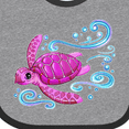 thumbnail image 4 of Inktastic Cute Pink Sea Turtle Boys or Girls Baby Bib, 4 of 4