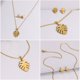 thumbnail image 3 of 1 juego Monstera Collar Pendiente Moda Monstera Pendiente Premium Collar, 3 of 5