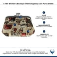 thumbnail image 4 of CTM  Boutique Theme Tapestry Coin Purse Wallet (Women), 4 of 4