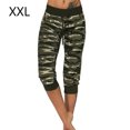 thumbnail image 4 of Mujeres Pantalones de yoga interior deportes al aire libre Pantalones recortados Jogging Ejercicio con cordón ajustable Cintura Leggings Gimnasio Ropa verde XXL seitruly OD003018-29, 4 of 7