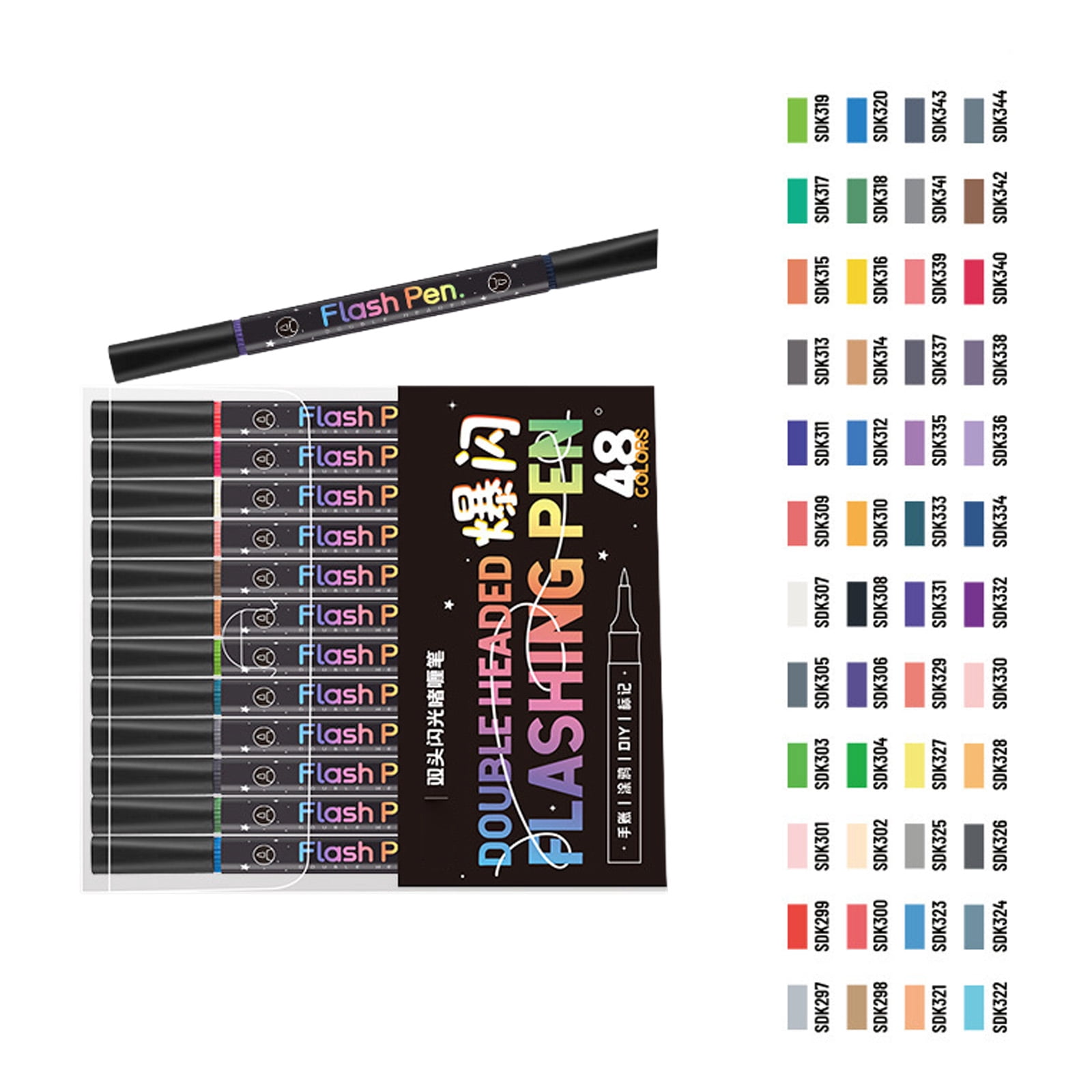 Acrylic Marker Pen Double Tip Glow in Dark Markers for Night Writing and Artistic Creation with Smooth Flowing