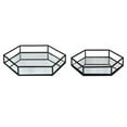 thumbnail image 1 of Kate and Laurel Felicia Nesting Metal Mirrored Decorative Trays, 2 Piece, Black, 1 of 4