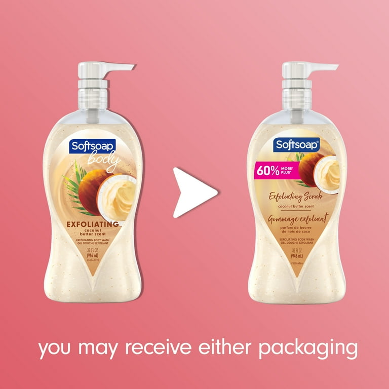 Softsoap Exfoliating Body Wash, All Skin Types, Coconut