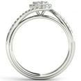 thumbnail image 3 of 3/8 Carat T.W. Diamond Bypass Halo Cluster 10kt White Gold Engagement Ring, 3 of 4