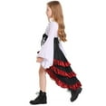thumbnail image 3 of Tiijoy Girls Halloween Pirate Dress Up Outfits Flare Sleeve Top Ruffled Skirt Headscarf 3Pcs Set, 3 of 3