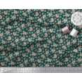 thumbnail image 2 of Soimoi Modal Satin Fabric Leaves & Owl Cartoon Decor Fabric Printed Yard 42 Inch Wide, 2 of 3